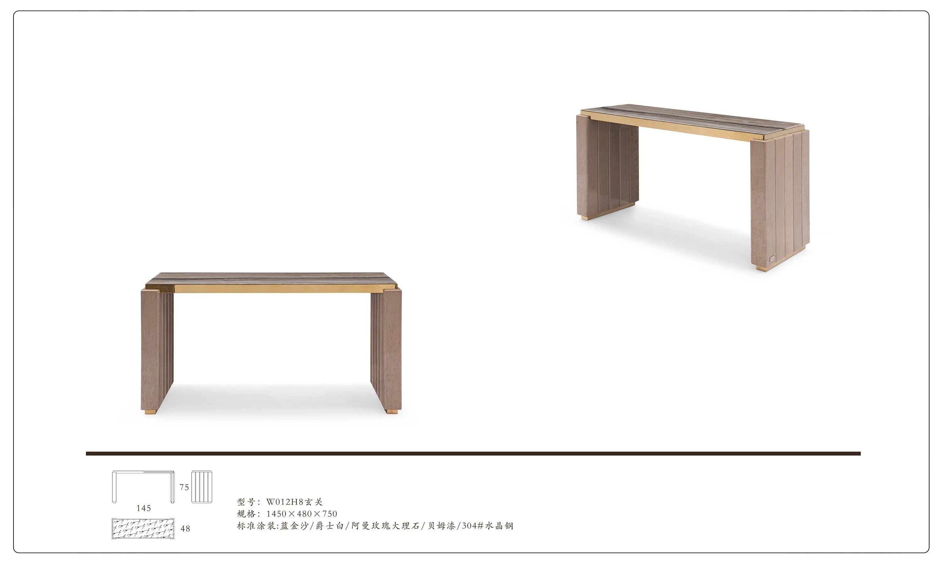 Console élégante pour entrée moderne