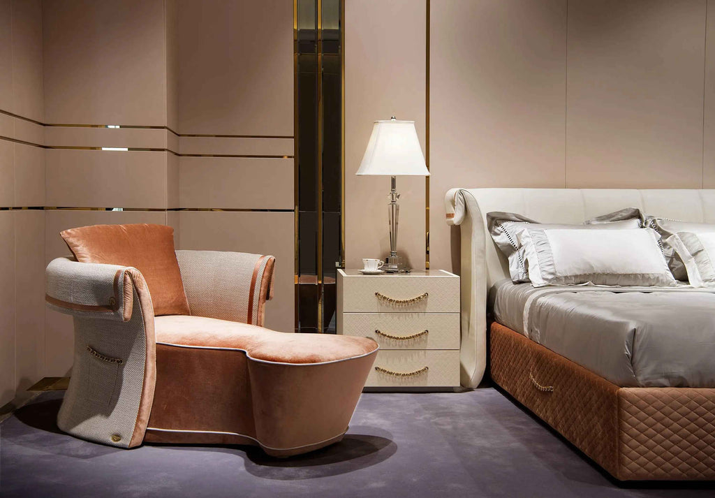 Table de chevet en bois de luxe léger pour chambres élégantes
