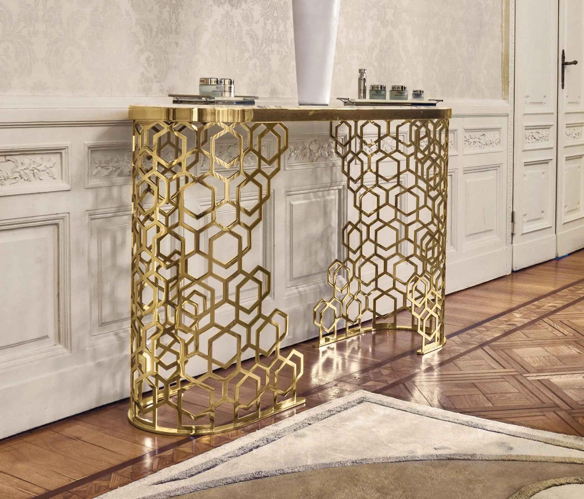 Sublimez Votre Entrée avec la Console d'Appoint Foyer - Longhi Style Manfred Porche W003H8
