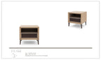Table de chevet classique en cuir pour chambres élégantes