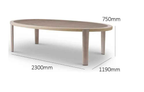 Table à manger ovale en placage de bois massif de style britannique haut de gamme