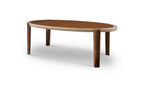 Table à manger ovale en placage de bois massif de style britannique haut de gamme