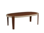 Table à manger ovale en placage de bois massif de style britannique haut de gamme