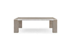 Table à manger rectangulaire en marbre très brillant pour intérieurs modernes haut de gamme