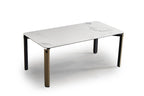 Table à manger minimaliste italien Morandi White Rock Plate HA-2016-1