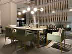 Table à manger minimaliste italien Morandi White Rock Plate HA-2016-1