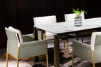 Table à manger minimaliste italien Morandi White Rock Plate HA-2016-1