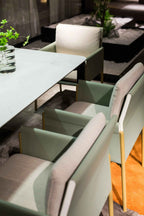 Table à manger minimaliste italien Morandi White Rock Plate HA-2016-1
