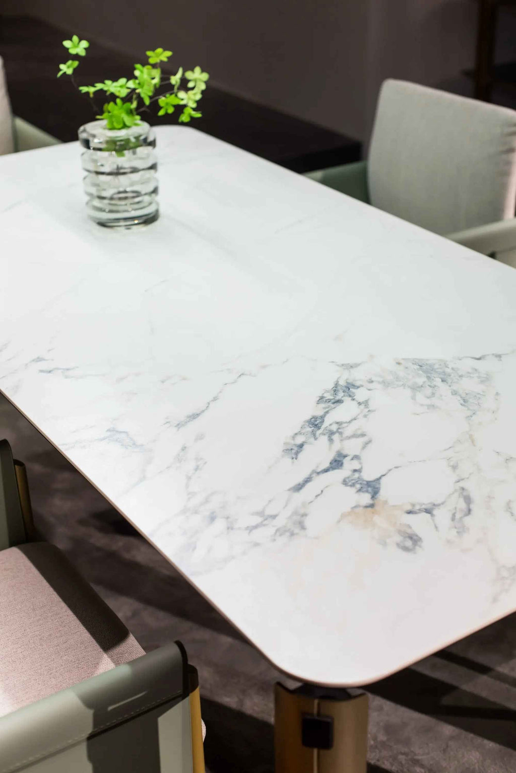 Table à manger minimaliste italien Morandi White Rock Plate HA-2016-1