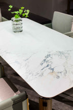 Table à manger minimaliste italien Morandi White Rock Plate HA-2016-1