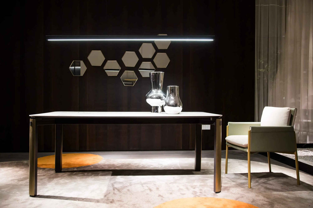 Table à manger minimaliste italien Morandi White Rock Plate HA-2016-1