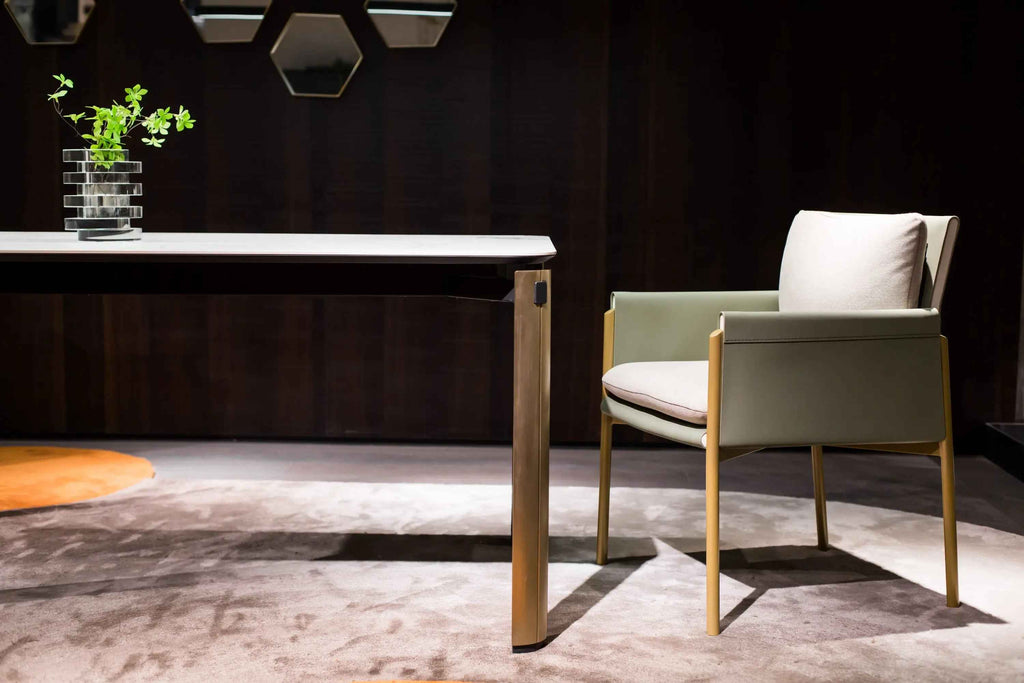 Table à manger minimaliste italien Morandi White Rock Plate HA-2016-1
