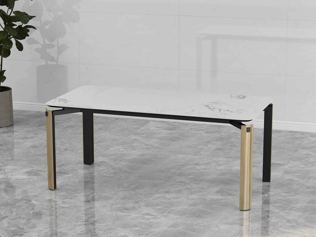 Table à manger minimaliste italien Morandi White Rock Plate HA-2016-1