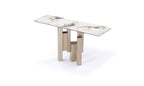 Table console d'entrée en marbre de luxe léger au design moderne