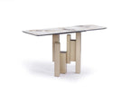 Table console d'entrée en marbre de luxe léger au design moderne