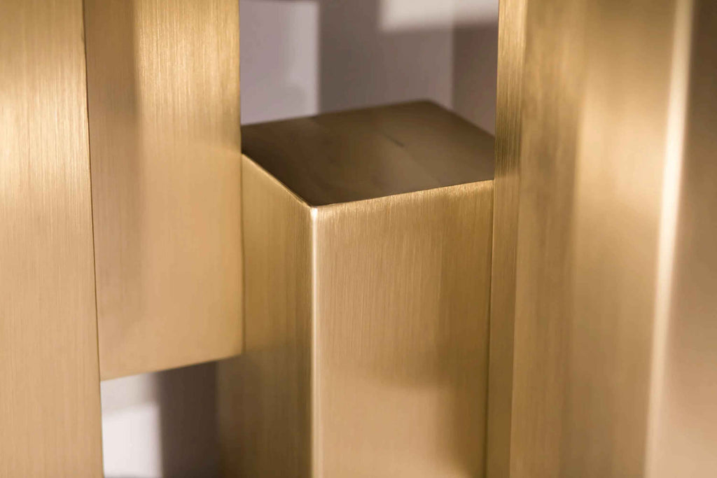 Table console d'entrée en marbre de luxe léger au design moderne