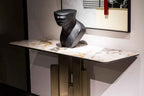 Table console d'entrée en marbre de luxe léger au design moderne