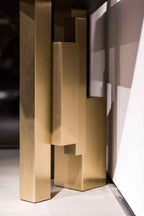 Table console d'entrée en marbre de luxe léger au design moderne