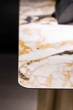 Table console d'entrée en marbre de luxe léger au design moderne