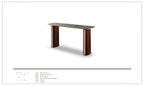 Table d'appoint de canapé élégante en marbre et bois pour salon