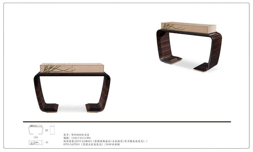 Table Console d'Entrée en Marbre, Luxe Léger