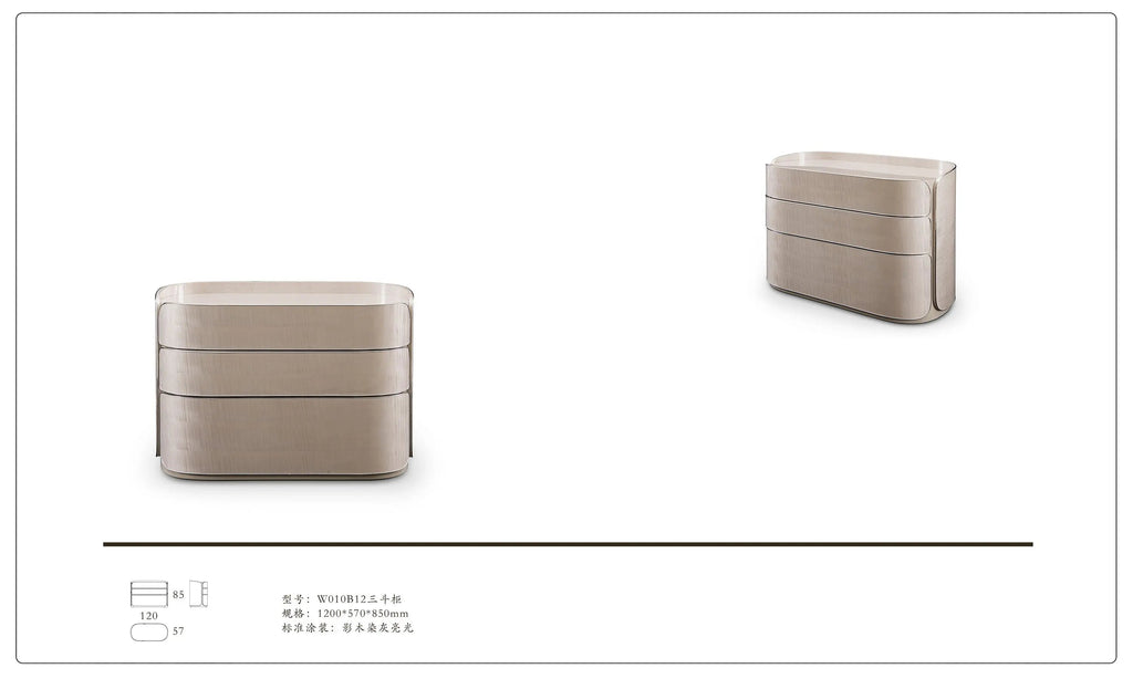 Bahut commode de luxe moderne pour chambre à coucher