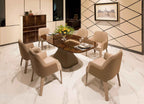 Table à manger moderne en marbre de luxe pour salon