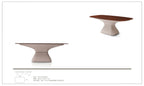 Table à manger moderne en marbre de luxe pour salon