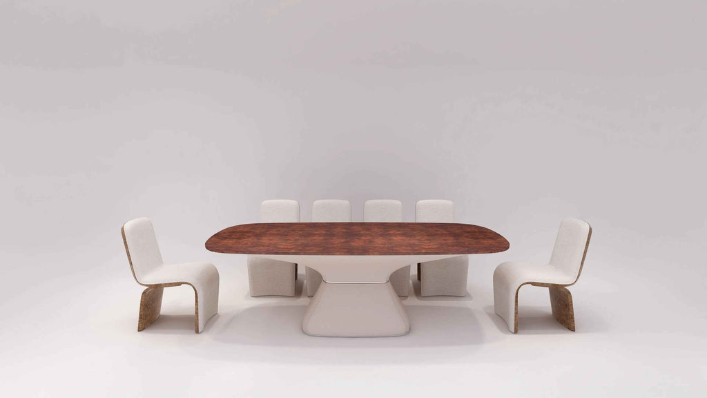 Table à manger moderne en marbre de luxe pour salon