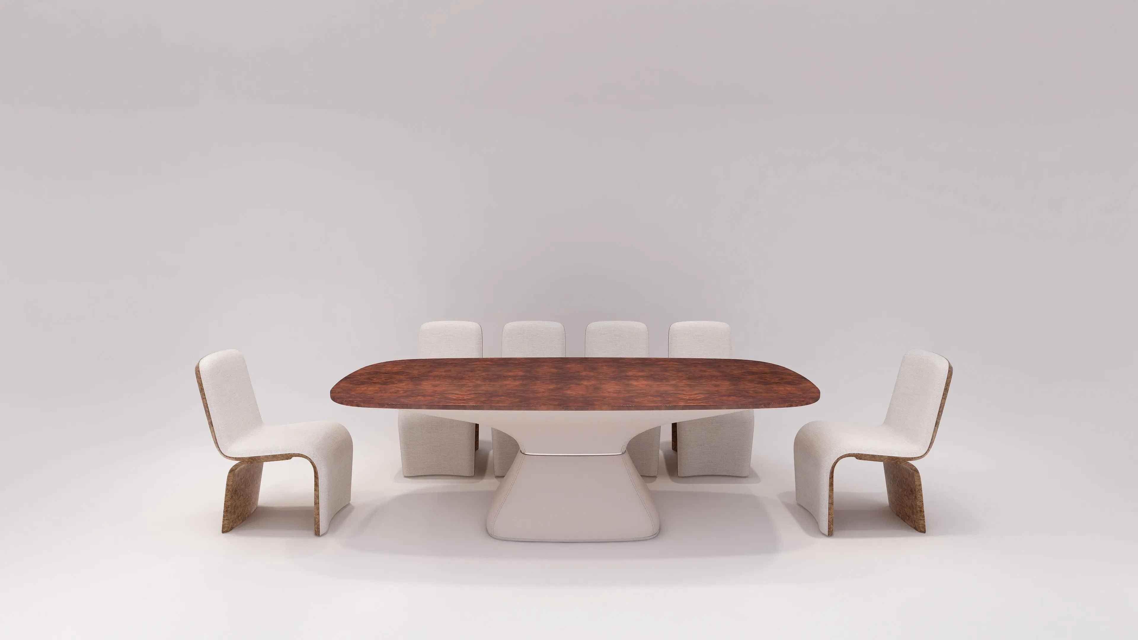 Table à manger moderne en marbre de luxe pour salon