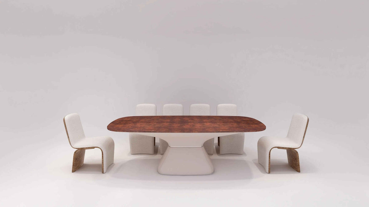Table à manger Bentley carrée moderne de luxe en marbre pour salon W001D1A