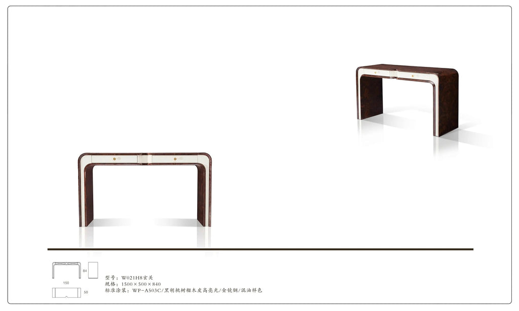 Console en marbre et bois de luxe pour entrée