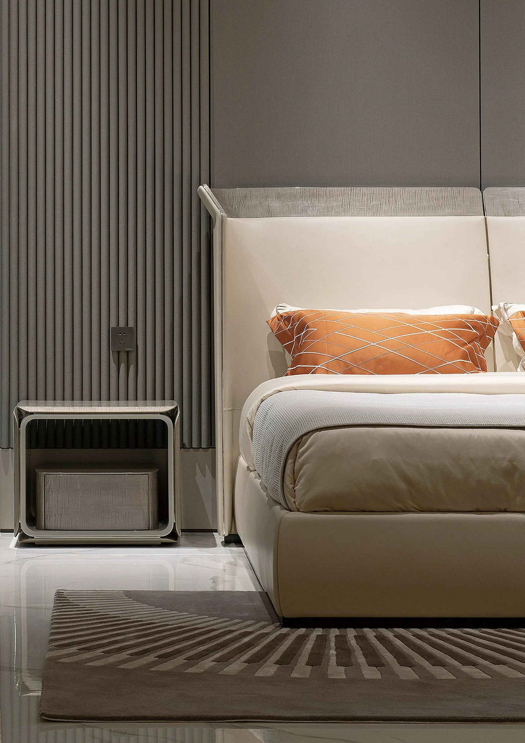 Table de chevet de luxe pour chambre à coucher, pour un espace de sommeil élégant