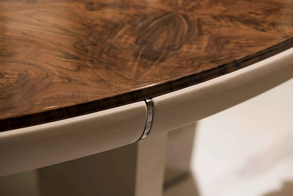 Table à manger ronde de luxe en marbre, style moderne et minimaliste