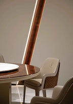 Table à manger ronde de luxe en marbre, style moderne et minimaliste