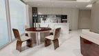 Table à manger ronde de luxe en marbre, style moderne et minimaliste