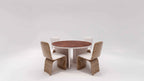 Table à manger ronde de luxe en marbre, style moderne et minimaliste