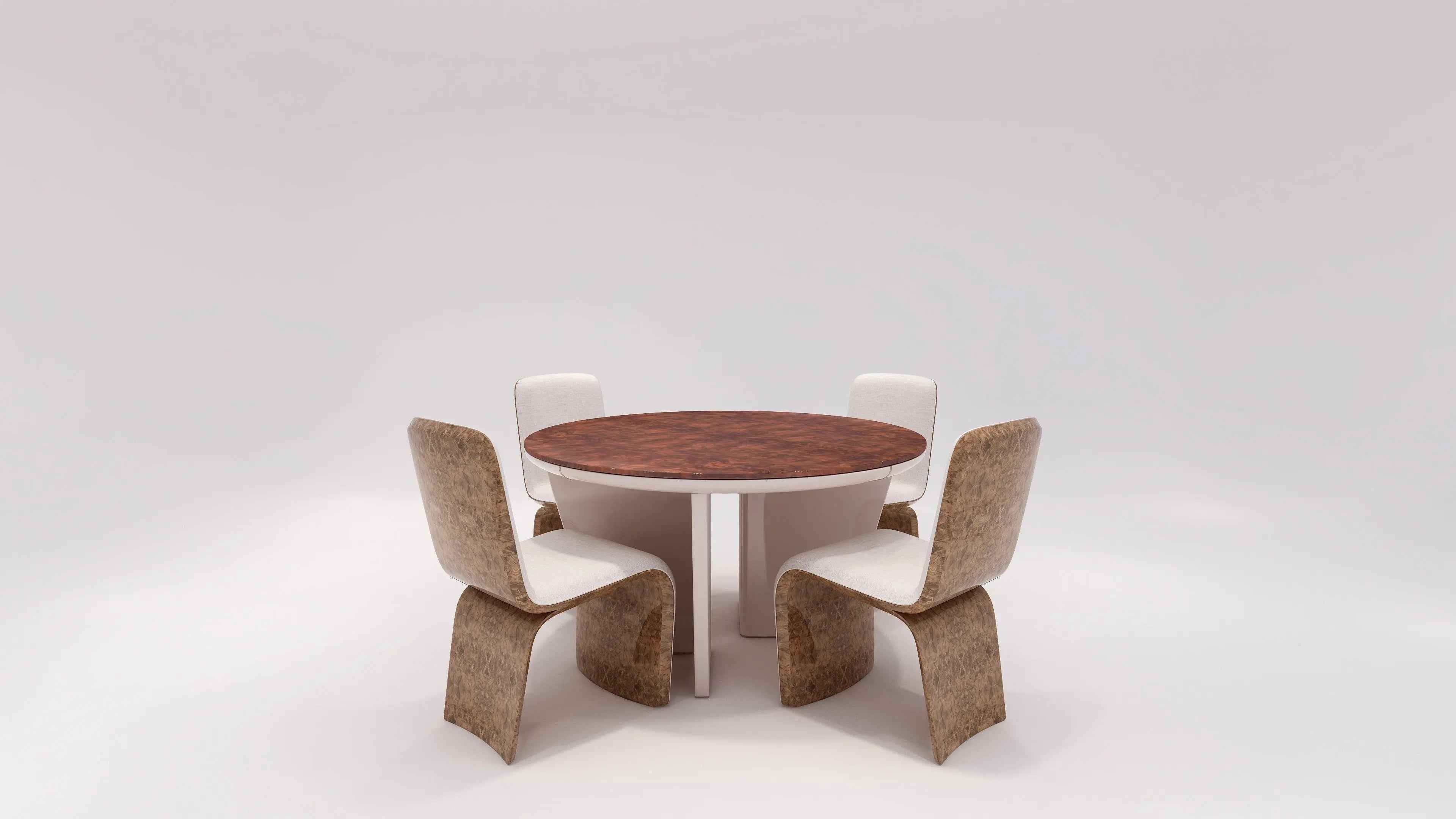 Table à manger ronde de luxe en marbre, style moderne et minimaliste
