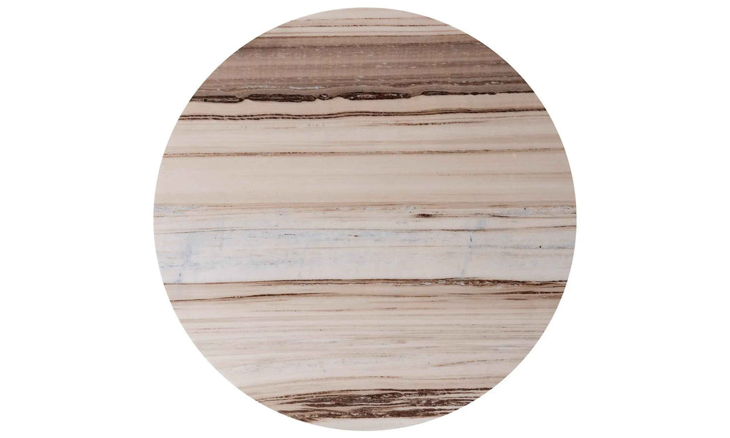 Table à manger moderne en marbre italien avec base en acier inoxydable