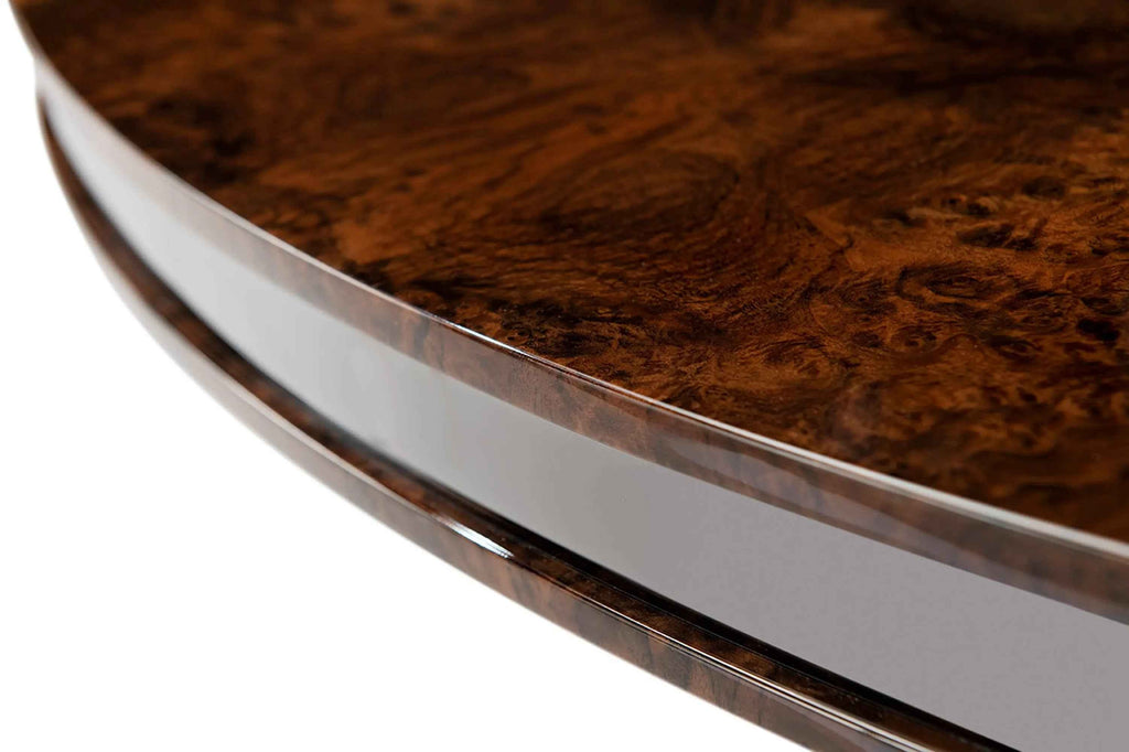 Table à manger moderne en marbre italien avec base en acier inoxydable