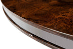 Table à manger moderne en marbre italien avec base en acier inoxydable