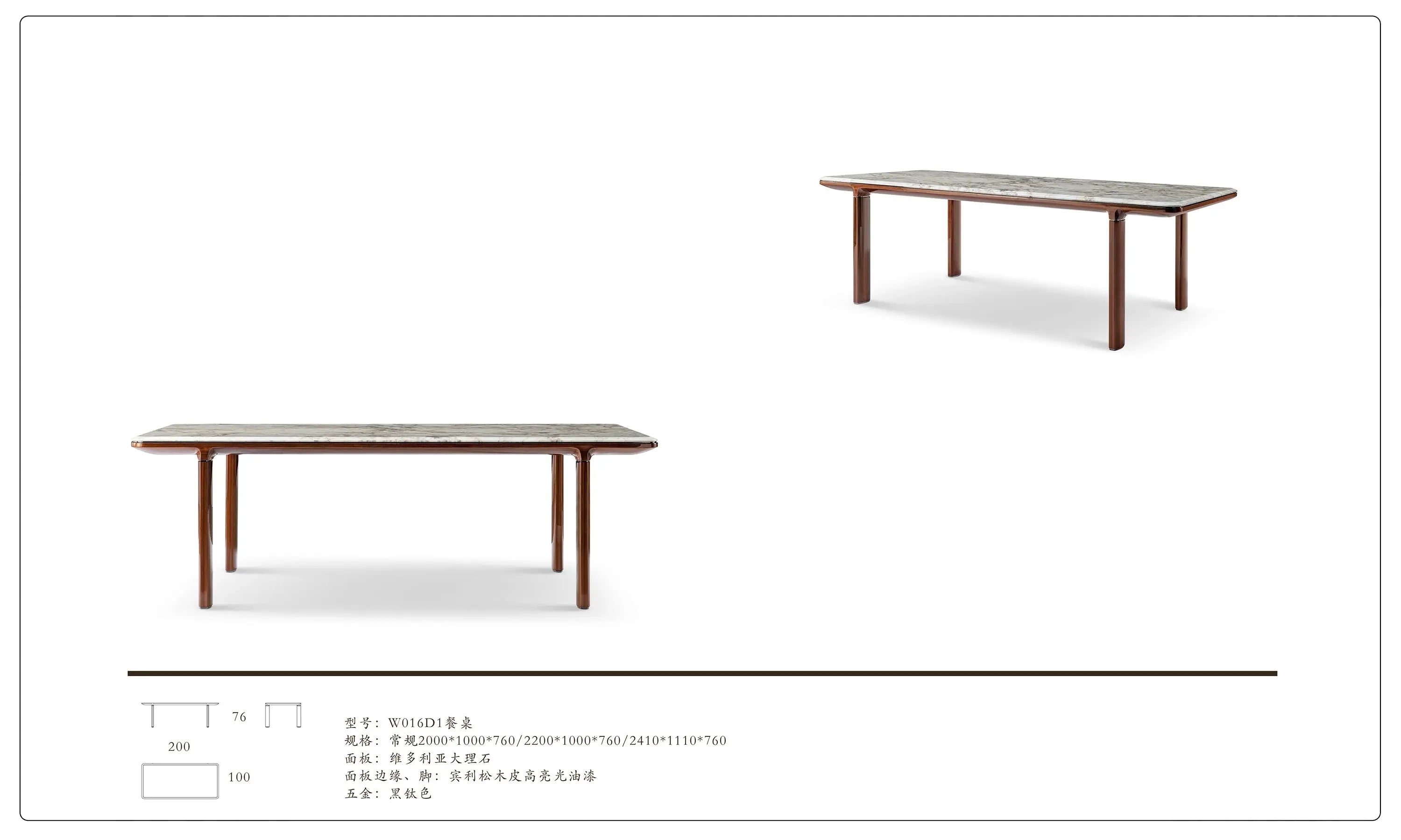 Table à manger moderne en marbre pour un repas élégant
