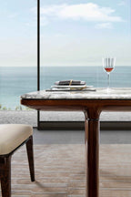Table à manger moderne en marbre pour un repas élégant