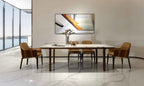 Table à manger moderne en marbre pour un repas élégant