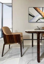 Table à manger moderne en marbre pour un repas élégant