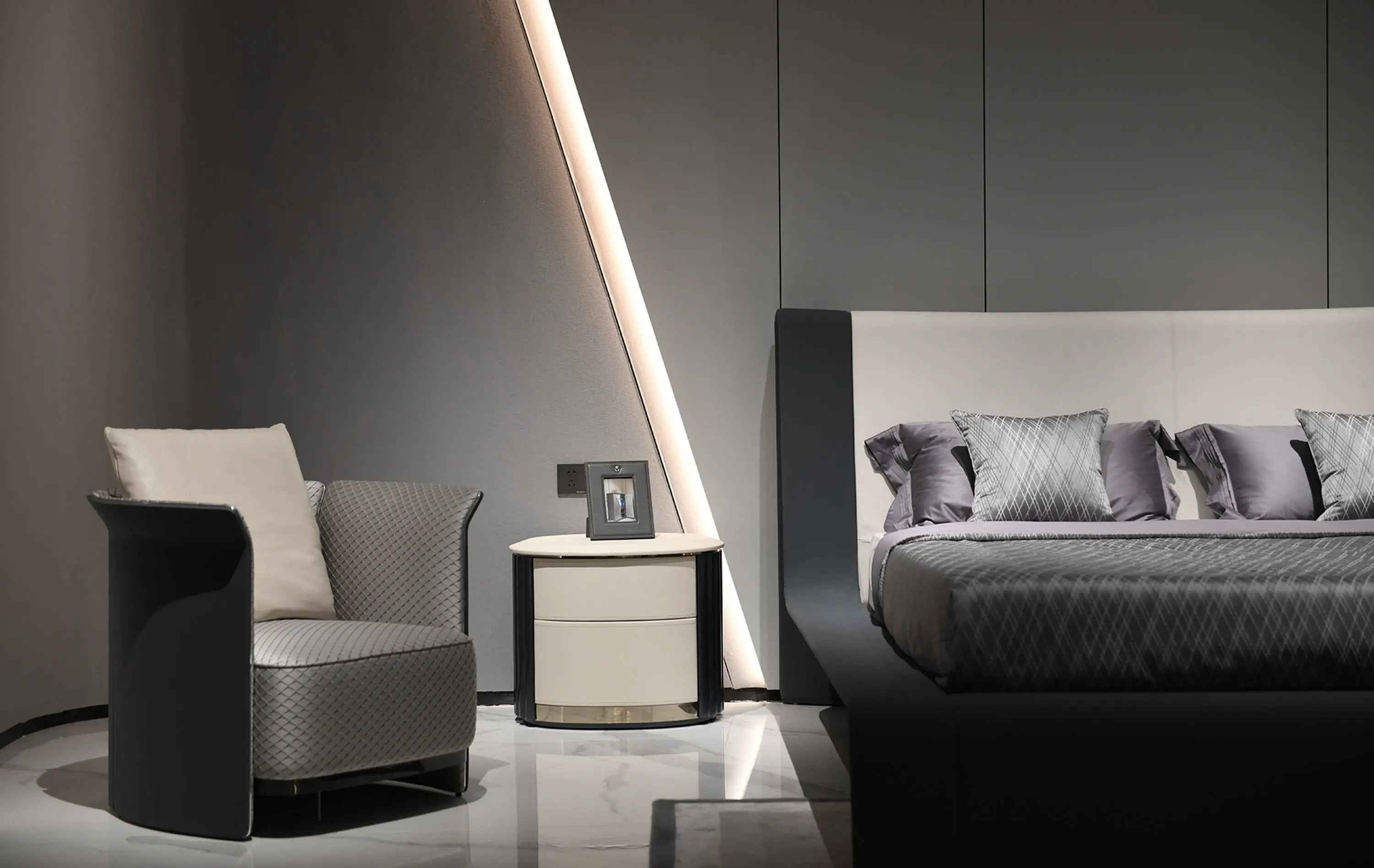 Table de chevet moderne minimaliste - Table de nuit élégante et fonctionnelle