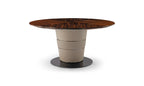 Table à manger ronde de luxe à plateau en bois pour 4 personnes