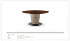 Table à manger ronde de luxe à plateau en bois pour 4 personnes