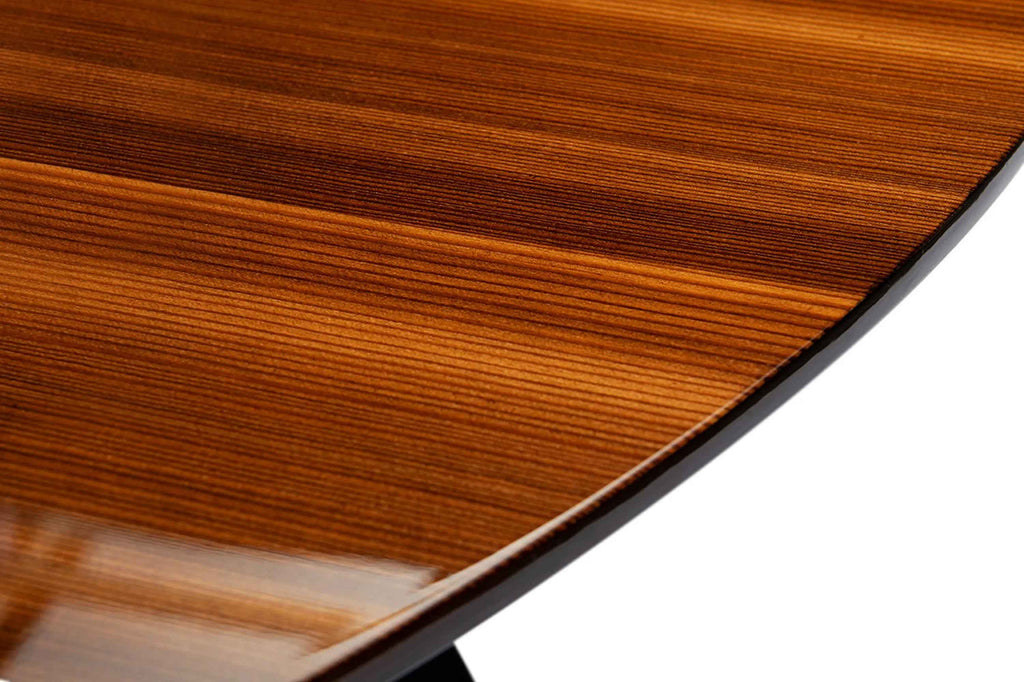 Table à manger ronde de luxe à plateau en bois pour 4 personnes