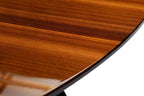 Table à manger ronde de luxe à plateau en bois pour 4 personnes